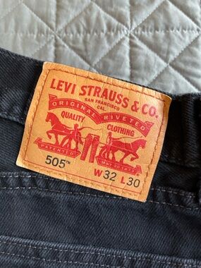 Vintage Levi’s 505 high-waisted cropped black jeans. 🖤